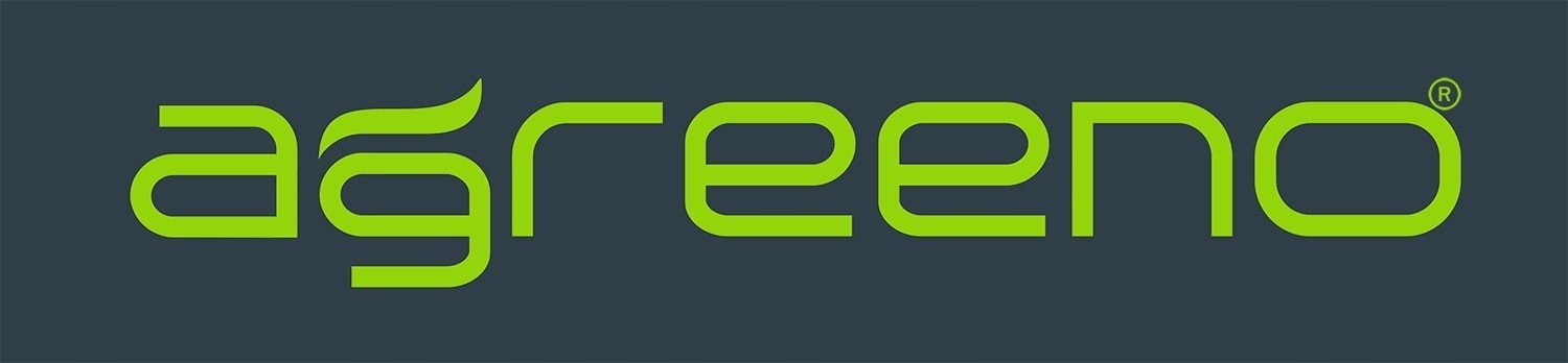 Czarno-zielone logo AGREENO.